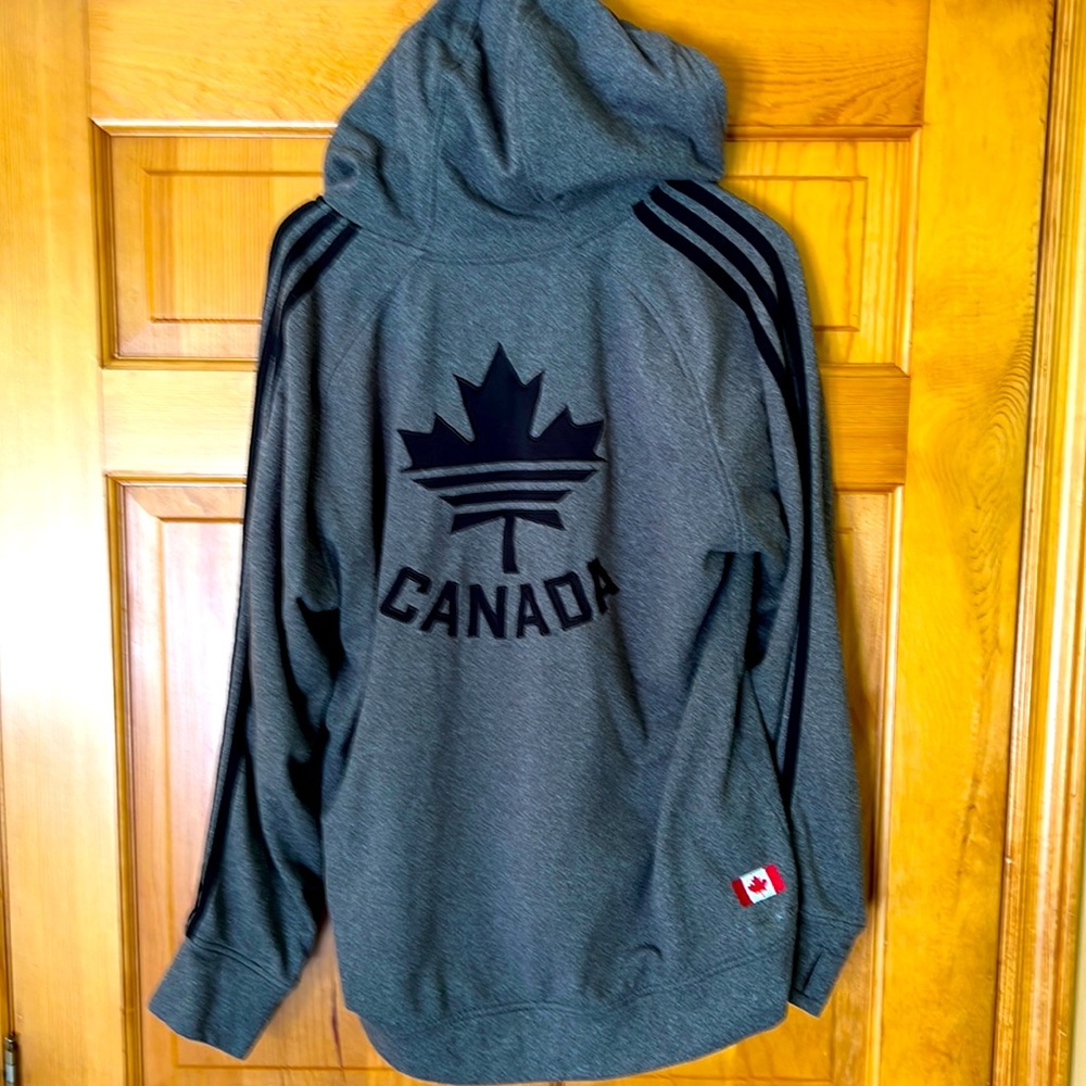 Adidas XL full zip climawarm olympic hoodie with canada patch.